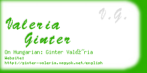 valeria ginter business card